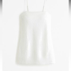 Abercrombie white sequin dress
